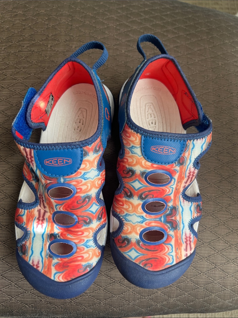 Keen Kids Blue & Orange Patterned Water Shoes